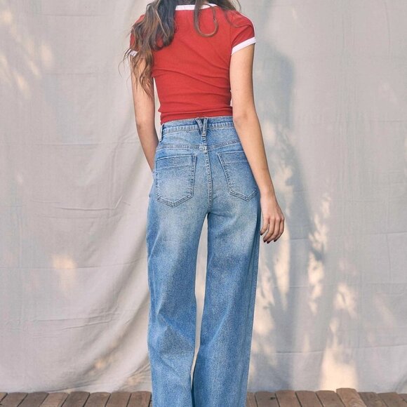 Courtney High-Rise Essential Wide Leg Jeans | Women's Denim | Everyday Bottoms - Picture 8 of 10